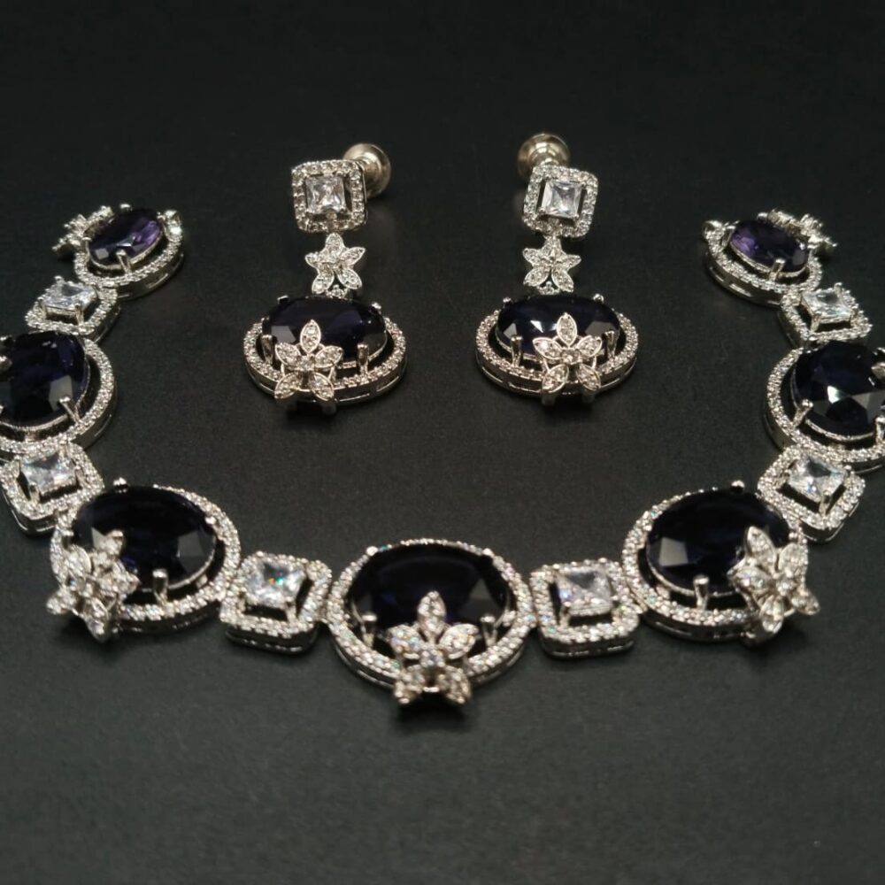Diamond cut real stone neckless