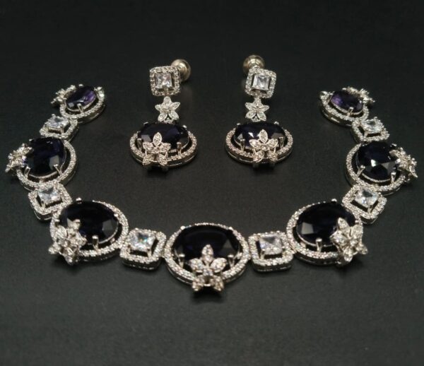Diamond cut real stone neckless