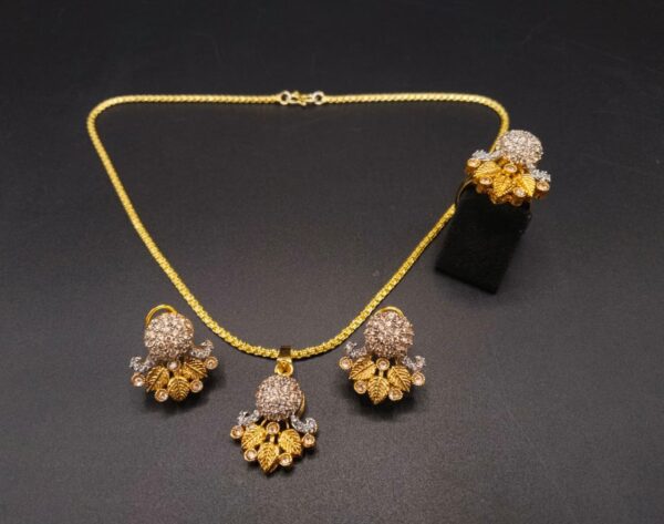Royal Crimson Floral Bouquet Jewelry Set