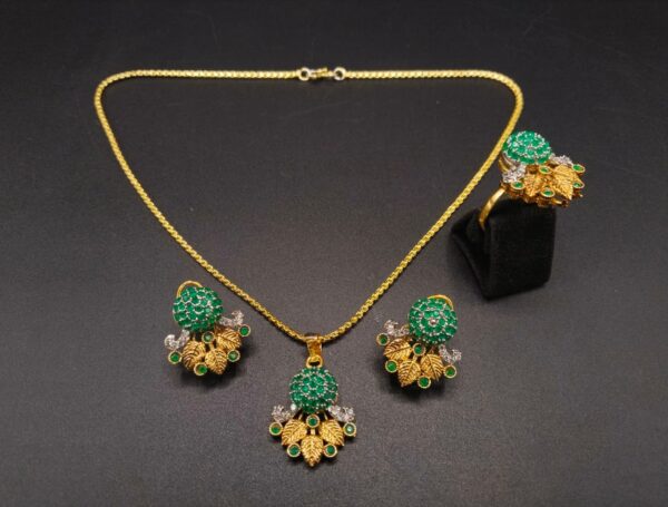 Royal Crimson Floral Bouquet Jewelry Set