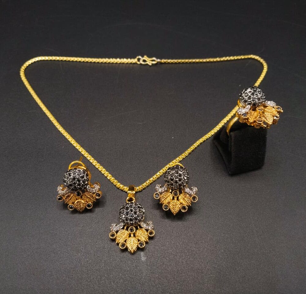 Royal Crimson Floral Bouquet Jewelry Set