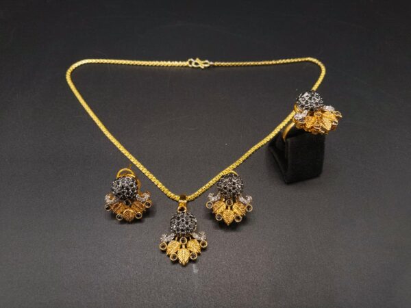 Royal Crimson Floral Bouquet Jewelry Set