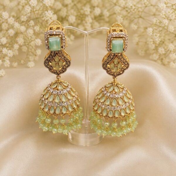 Casting original stone high quality jhumka
