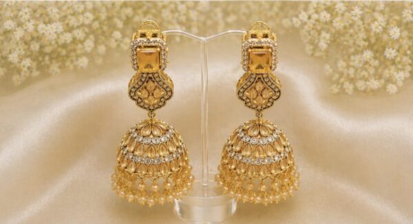 Casting original stone high quality jhumka