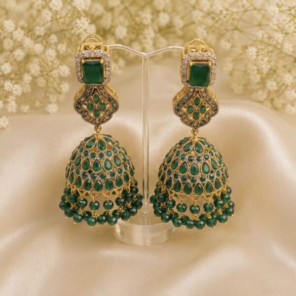 Casting original stone high quality jhumka