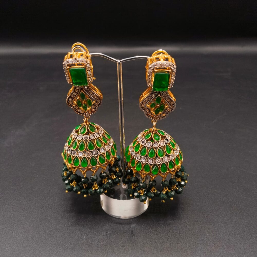 Casting original stone high quality jhumka