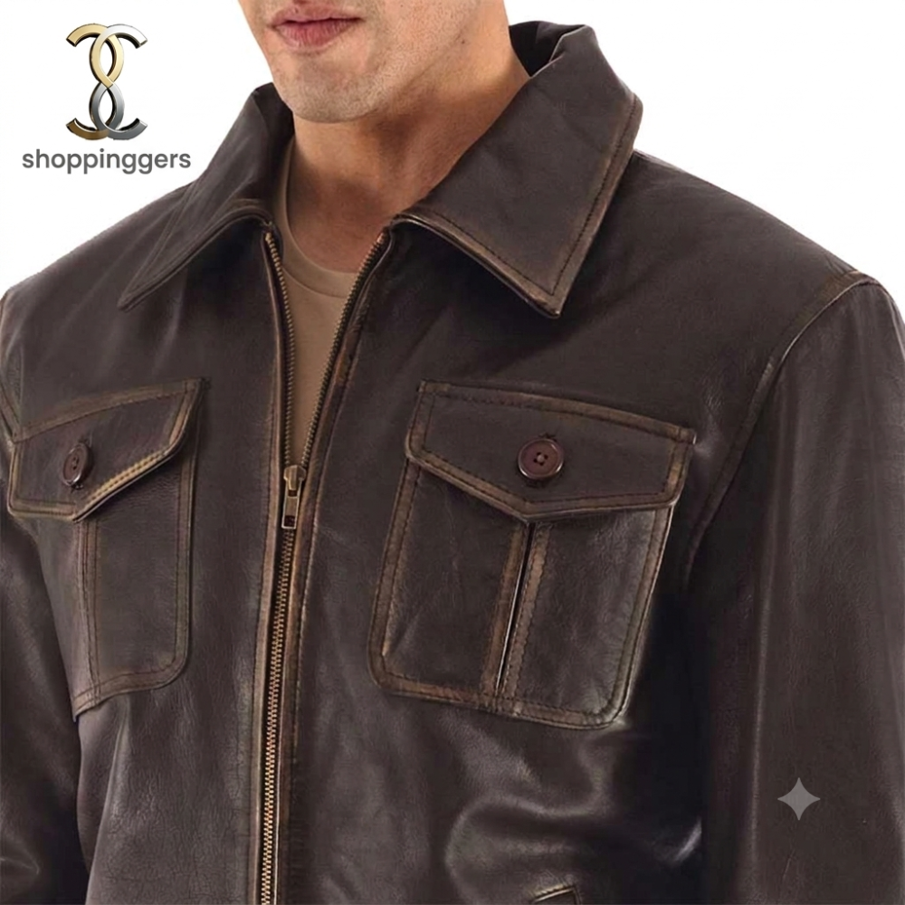 Leather Bomber Jacket